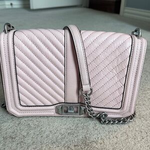 Rebecca Minkoff Pink Quilted Leather Shoulder Bag